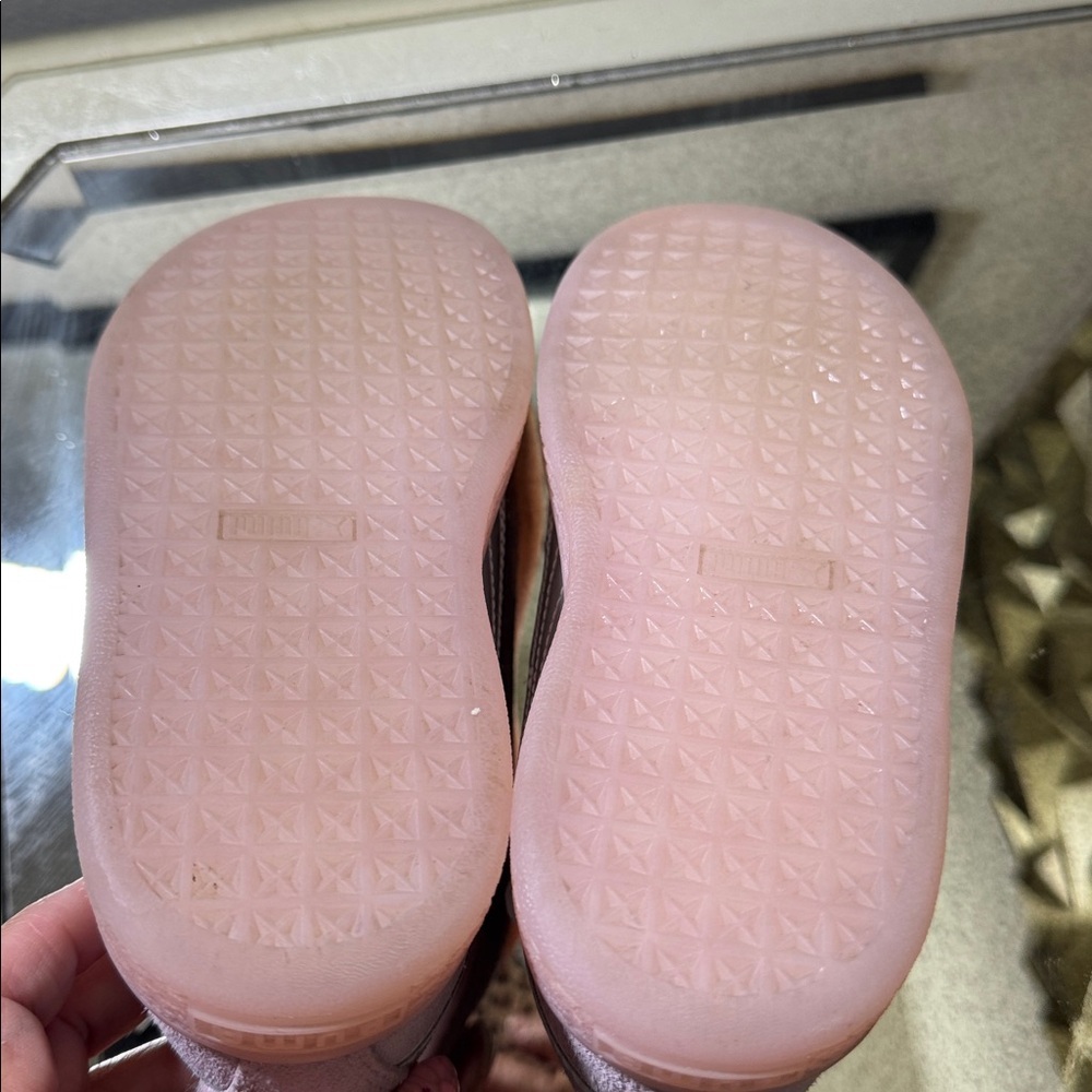 Pink  lol  Suede Sneakers with White Laces - Picture 7 of 7